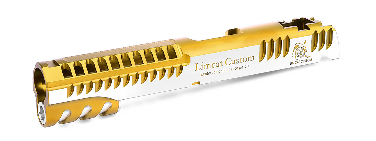 Airsoft Masterpiece LimCat Custom "2024" 5.1 Hi-Capa Slide - (Gold/Silver) - Click Image to Close