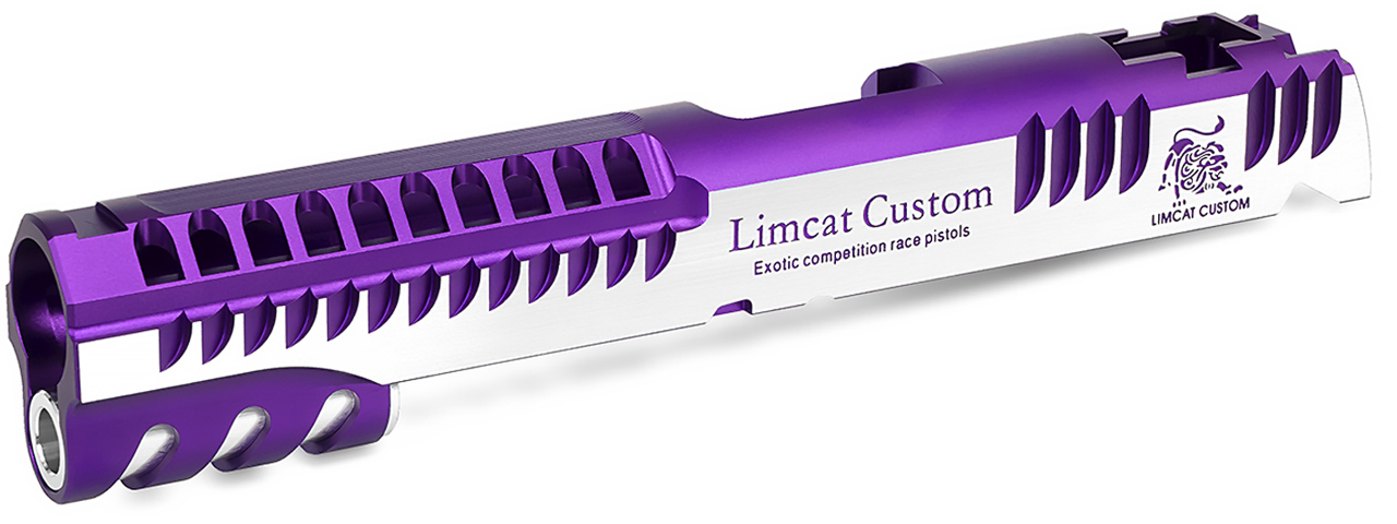 Airsoft Masterpiece LimCat Custom "2024" 5.1 Hi-Capa Slide - (Purple/Silver) - Click Image to Close