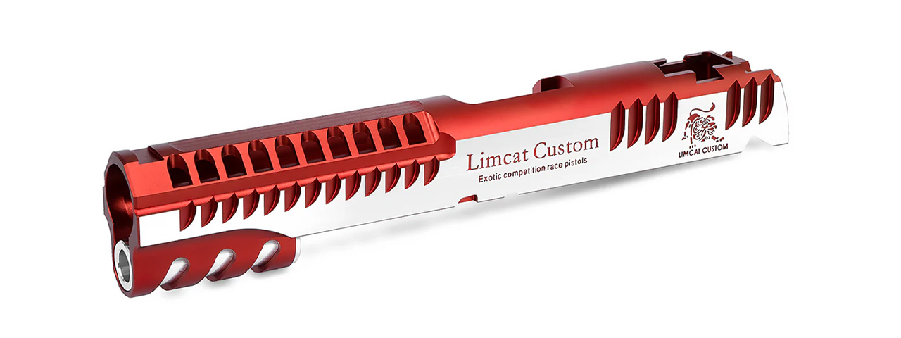 Airsoft Masterpiece LimCat Custom "2024" 5.1 Hi-Capa Slide - (Red/Silver) - Click Image to Close