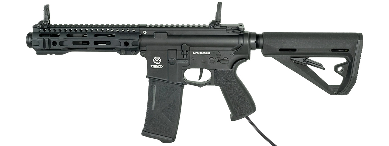 Trinity Armament Alpha SBR 7.9" AEG w/ GATE Titan II Bluetooth & Pulsar D - (Black) - Click Image to Close