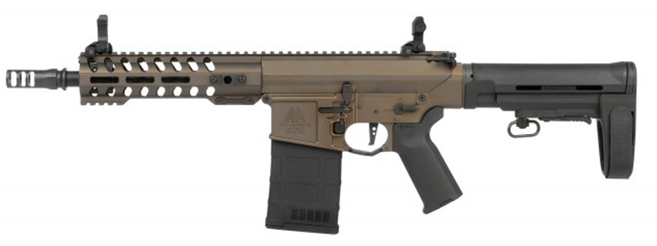 ARES Advanced Full Metal AR-308 Airsoft AEG Rifle with ETU - (Dark Earth) - Click Image to Close