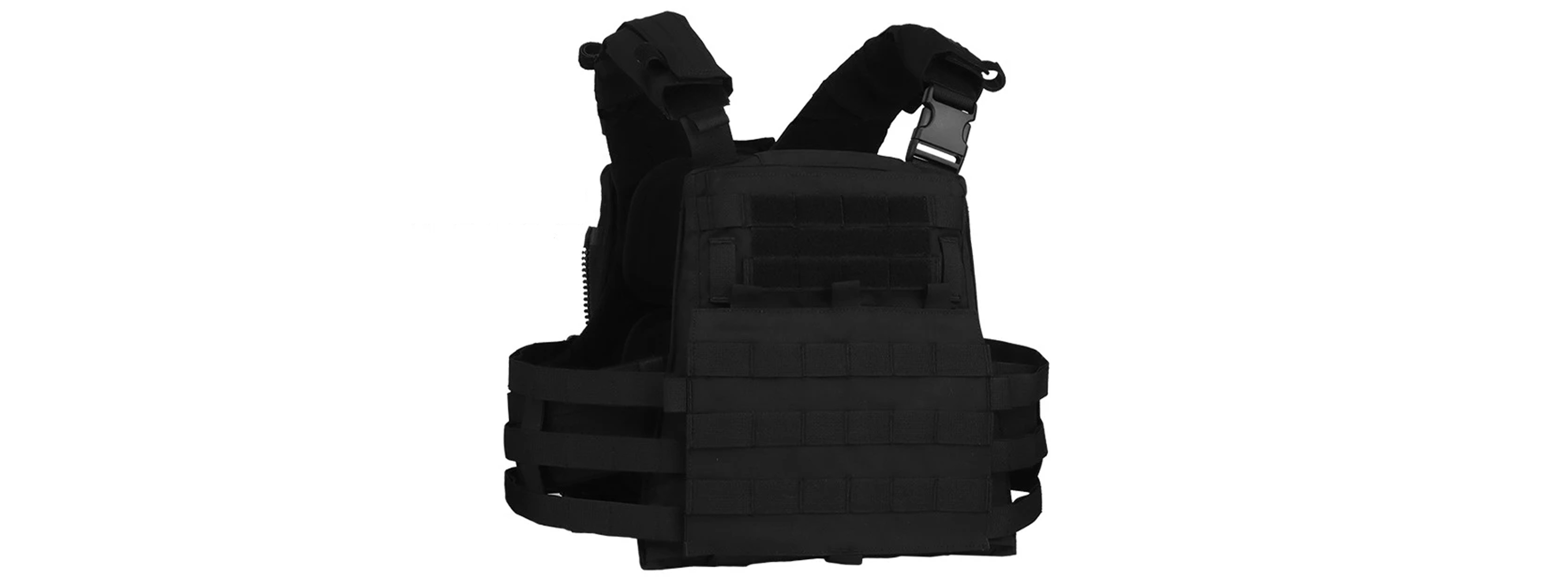 Multi Functional Molle Tactical Vest - (Black) - Click Image to Close