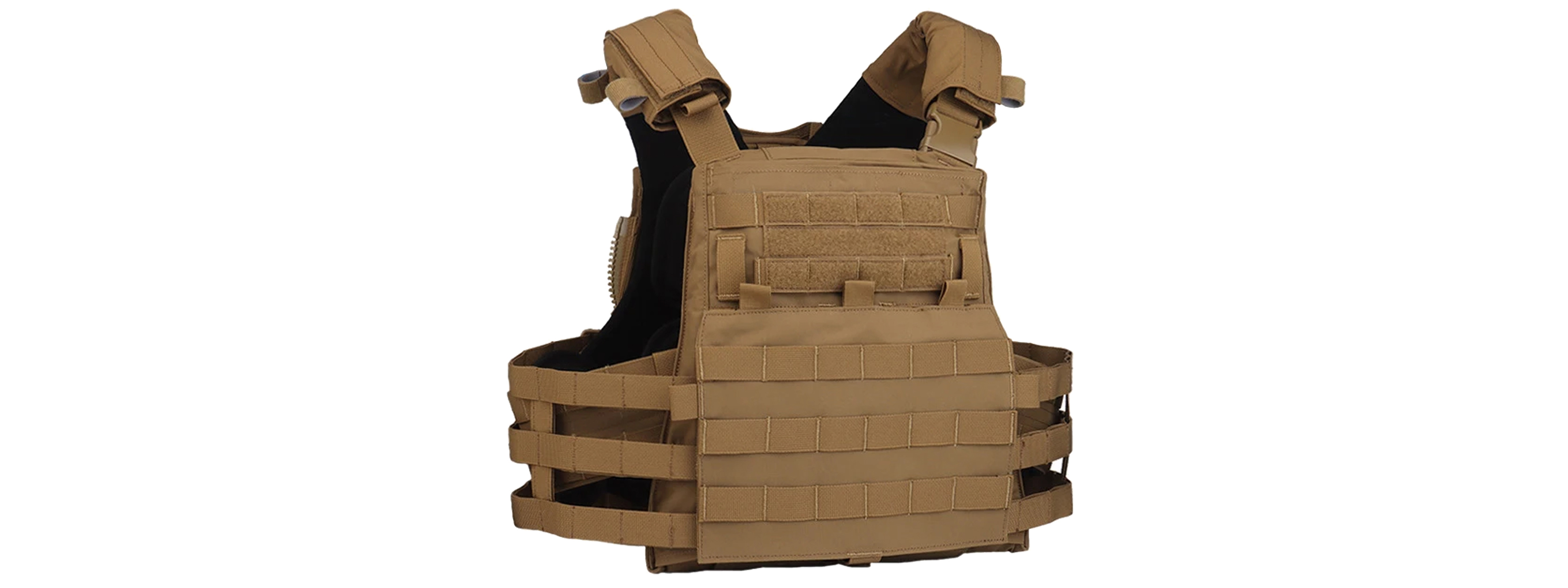 Multi Functional Molle Tactical Vest - (Tan) - Click Image to Close