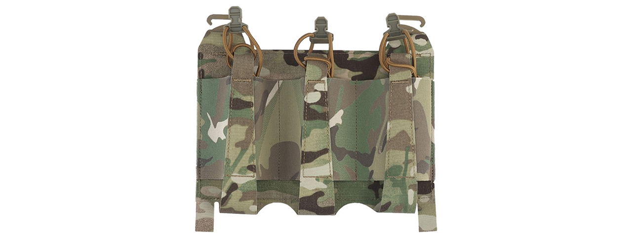 Triple Elastic Mag Pouch For Tactical Vests - (Camo) - Click Image to Close