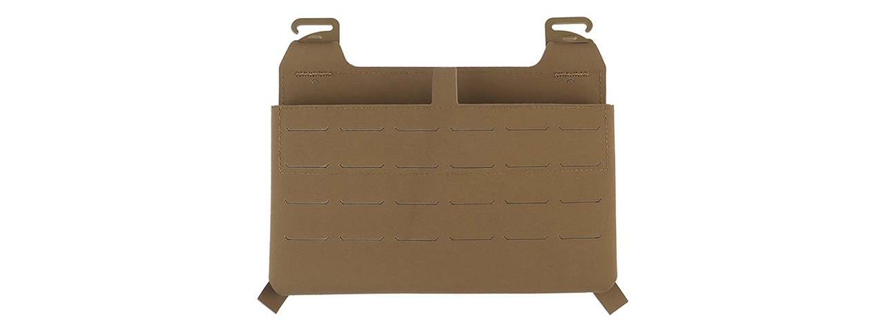 Tactical Vest Front Plate With Built In Magazine Pouch - (Tan) - Click Image to Close