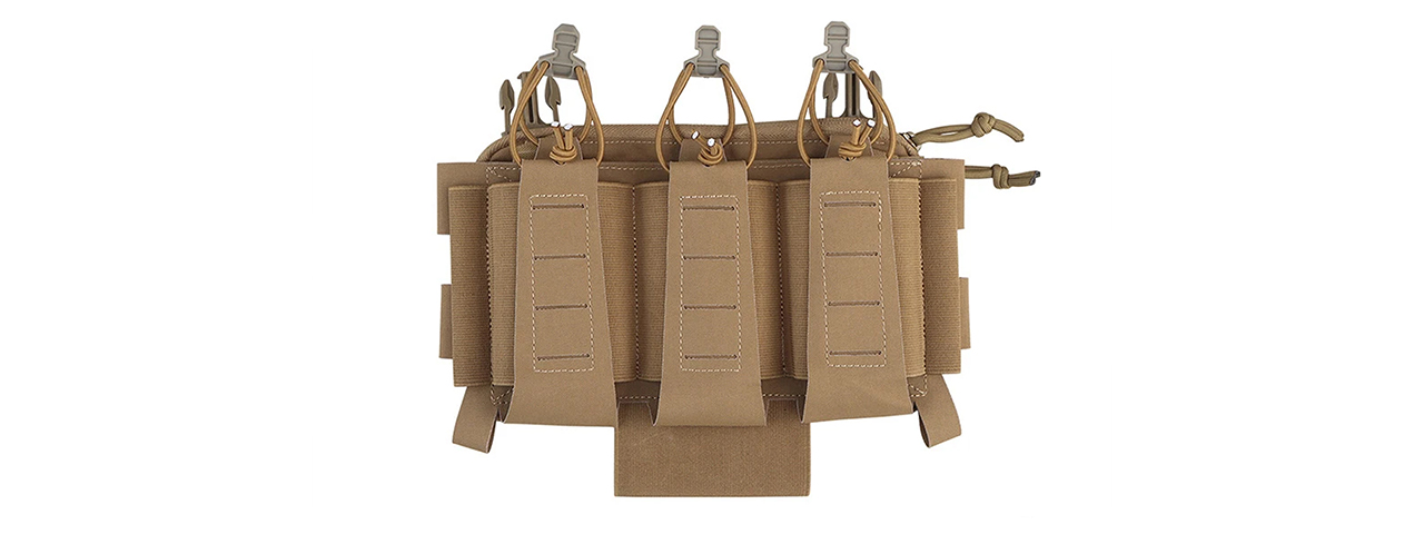 Triple Function Pouch 5.56mm Flexible Kit For Tactical Vests - (Tan) - Click Image to Close