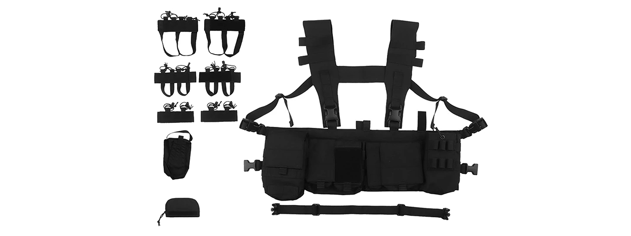 UW Tactical Patrol Commuter Chest Rig - (Black) - Click Image to Close