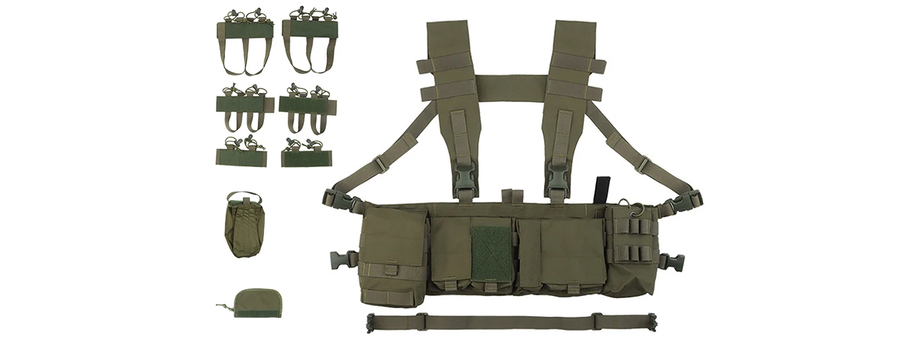 UW Tactical Patrol Commuter Chest Rig - (OD Green) - Click Image to Close