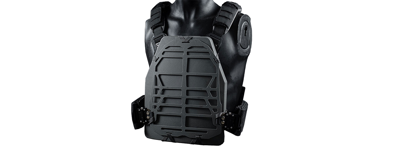 Tactical Reinforced Chest Harness - (Black) - Click Image to Close