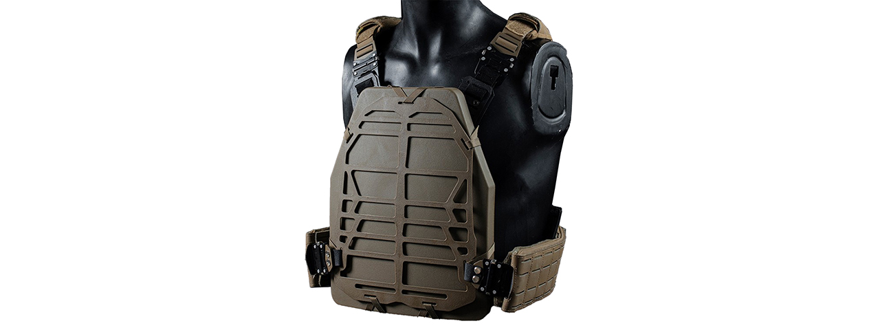 Tactical Reinforced Chest Harness - (Tan) - Click Image to Close