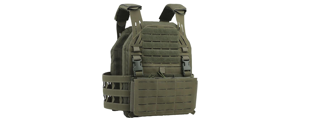 Tactical Molle Combat Vest - (OD Green) - Click Image to Close