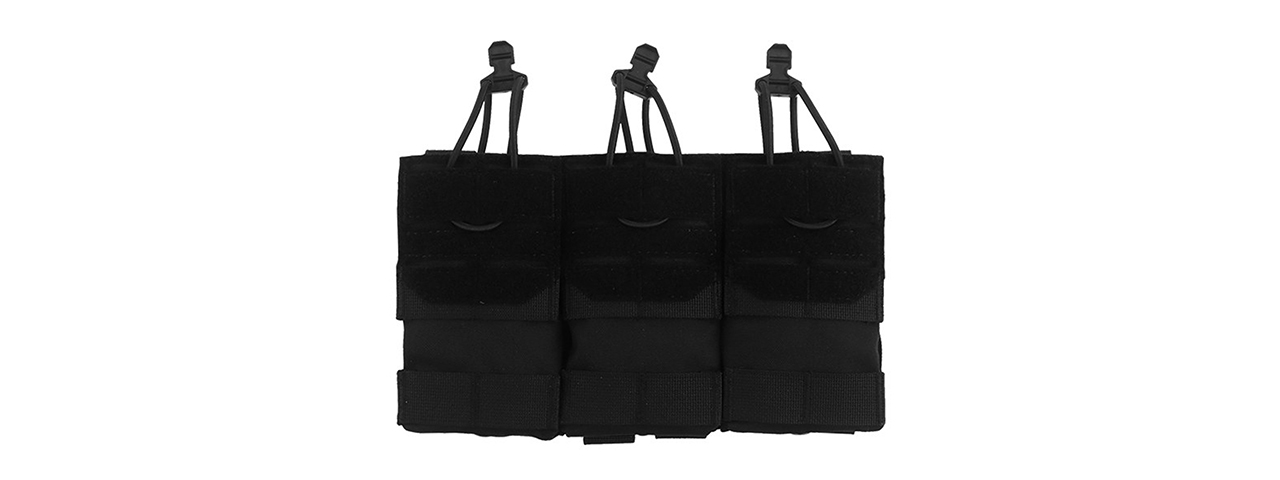 Dual Purpose 5.56 Triple Magazine Pouch - (Black) - Click Image to Close