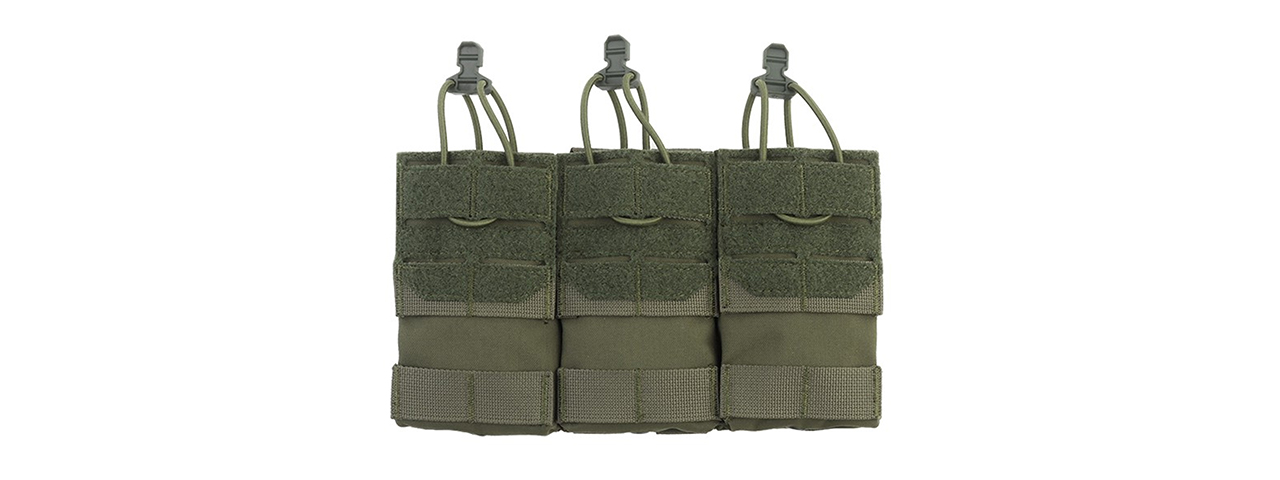 Dual Purpose 5.56 Triple Magazine Pouch - (OD Green) - Click Image to Close