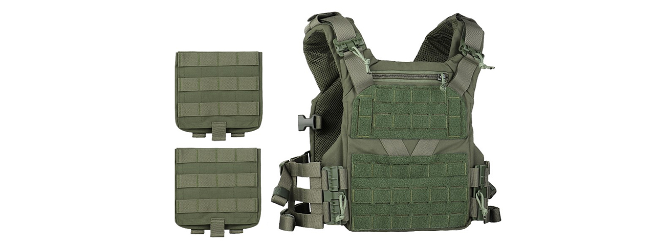 K19 Full-Size Tactical Plate Carrier - (OD Green) - Click Image to Close