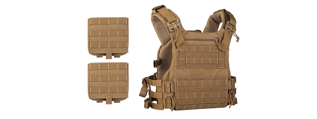 K19 Full-Size Tactical Plate Carrier - (Tan) - Click Image to Close