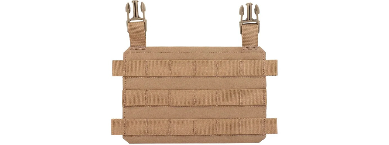 MOLLE Mounting Plate For Tactical Vest - (Tan) - Click Image to Close