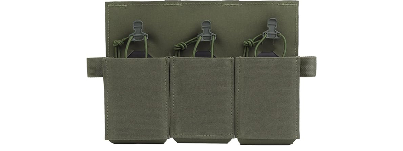 Triple Elastic Magazine Pouch MAG Tool Holder - (OD Green) - Click Image to Close