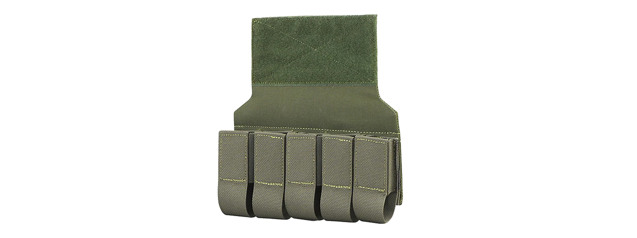 MOLLE Webbing Quintuplets Grenade Pouches For Tactical Vest Expansion - (OD Green) - Click Image to Close