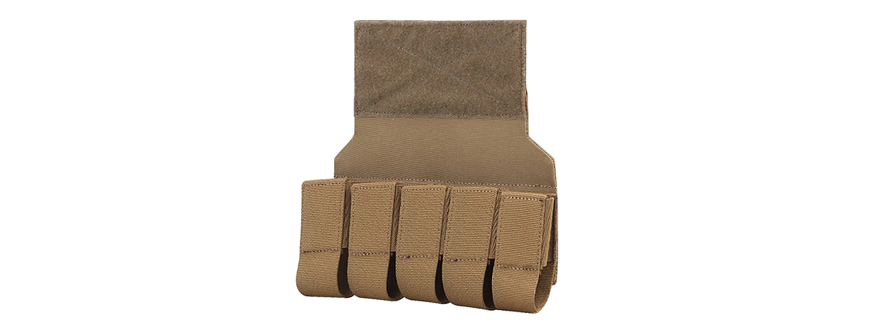 MOLLE Webbing Quintuplets Grenade Pouches For Tactical Vest Expansion - (Tan) - Click Image to Close