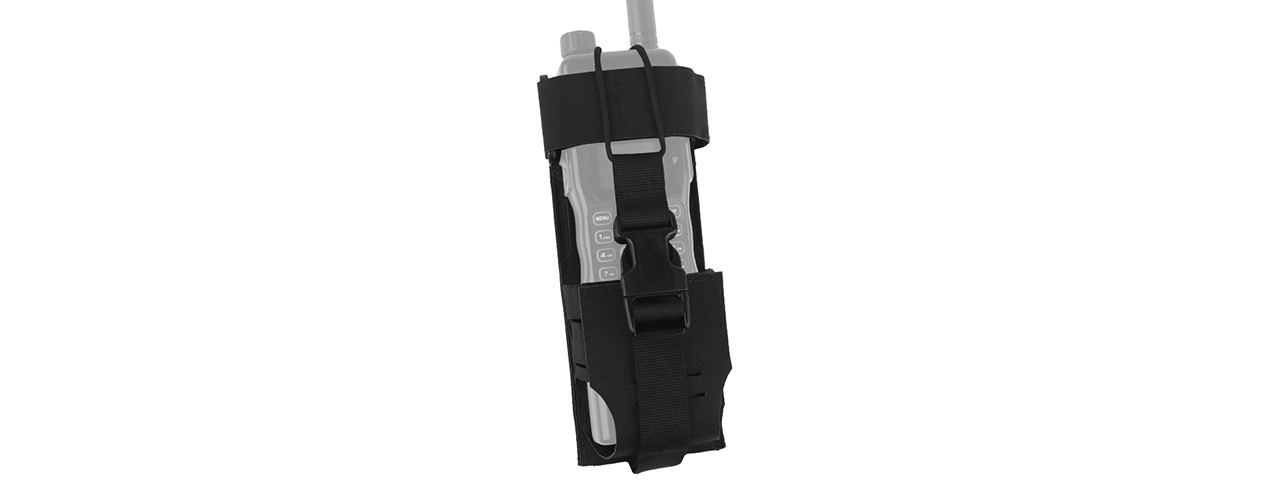 Universal Mounting Radio Pouch - (Black) - Click Image to Close