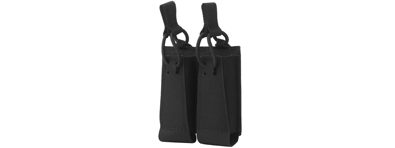 Tactical Assaulter Double Pistol Mag Pouch - (Black) - Click Image to Close