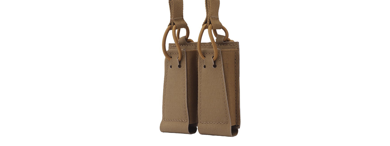 Tactical Assaulter Double Pistol Mag Pouch - (Tan) - Click Image to Close