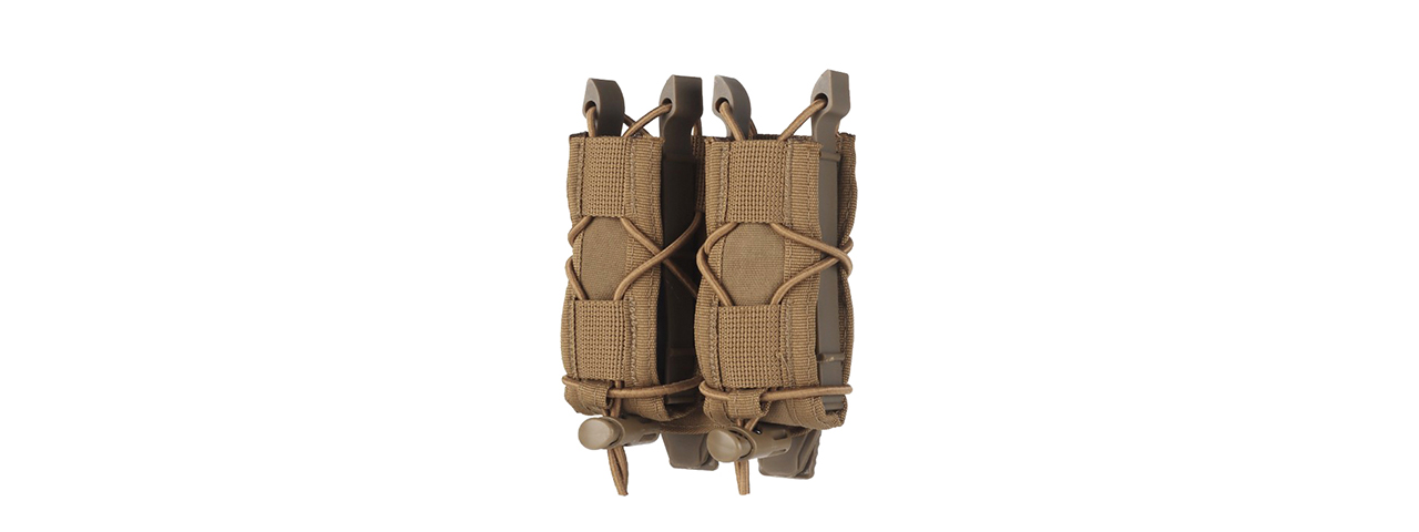 Tiger Type Short Mag Double Quick Pull Pouch - (Tan) - Click Image to Close