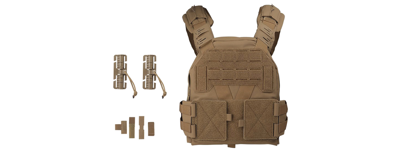 KZ Tactical Plate Carrier - (Tan) - Click Image to Close