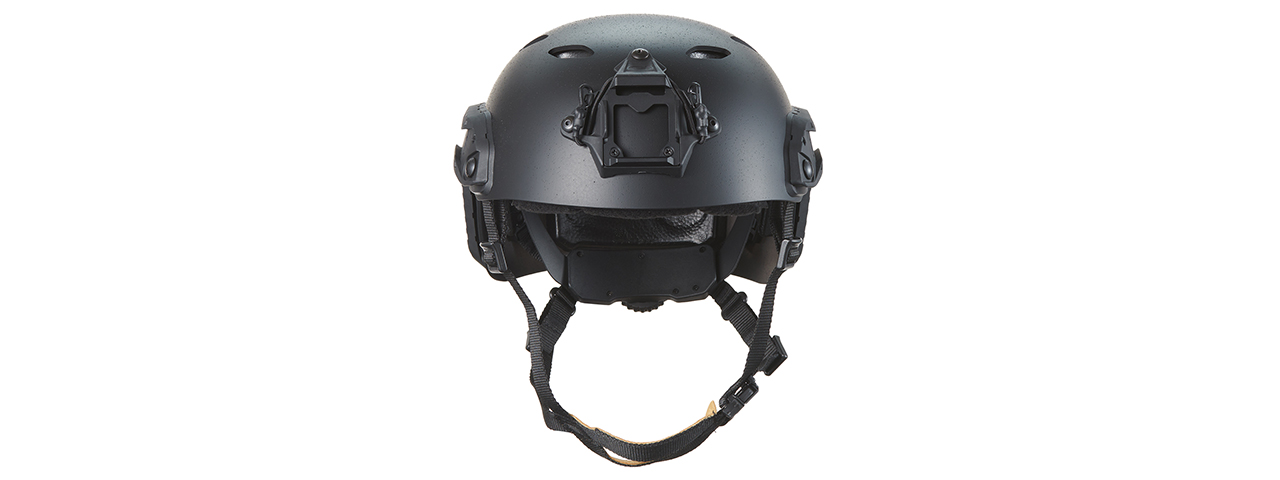 FMA Fast SF Tactical Helmet w/ Half Mask Attachment - (Black/M) - Click Image to Close