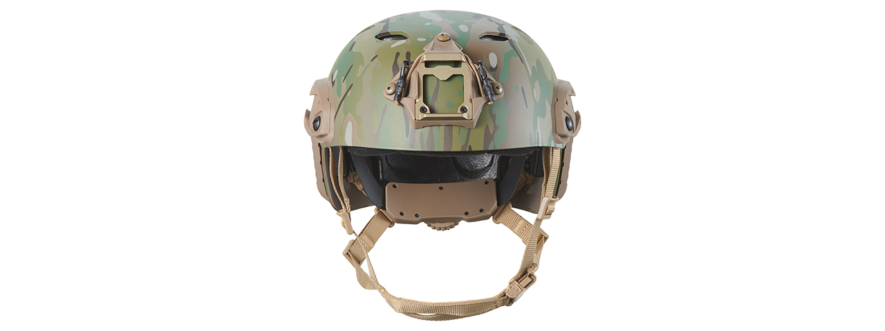 FMA Fast SF Tactical Helmet w/ Half Mask Attachment - (Camo/L) - Click Image to Close