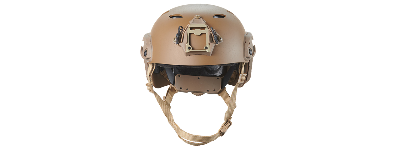 FMA Fast SF Tactical Helmet w/ Half Mask Attachment - (Tan/L) - Click Image to Close