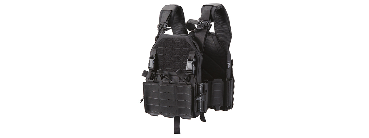 Lancer Tactical 2018 Front/Back Pro Plate Carrier - (Black) - Click Image to Close