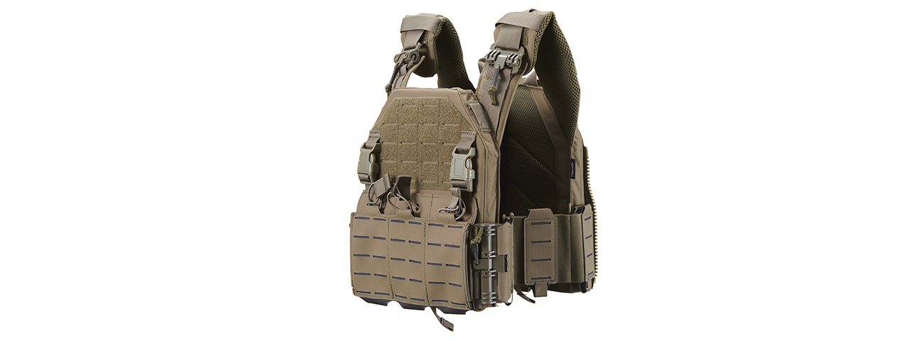 Lancer Tactical 2018 Front/Back Pro Plate Carrier - (Ranger Green) - Click Image to Close