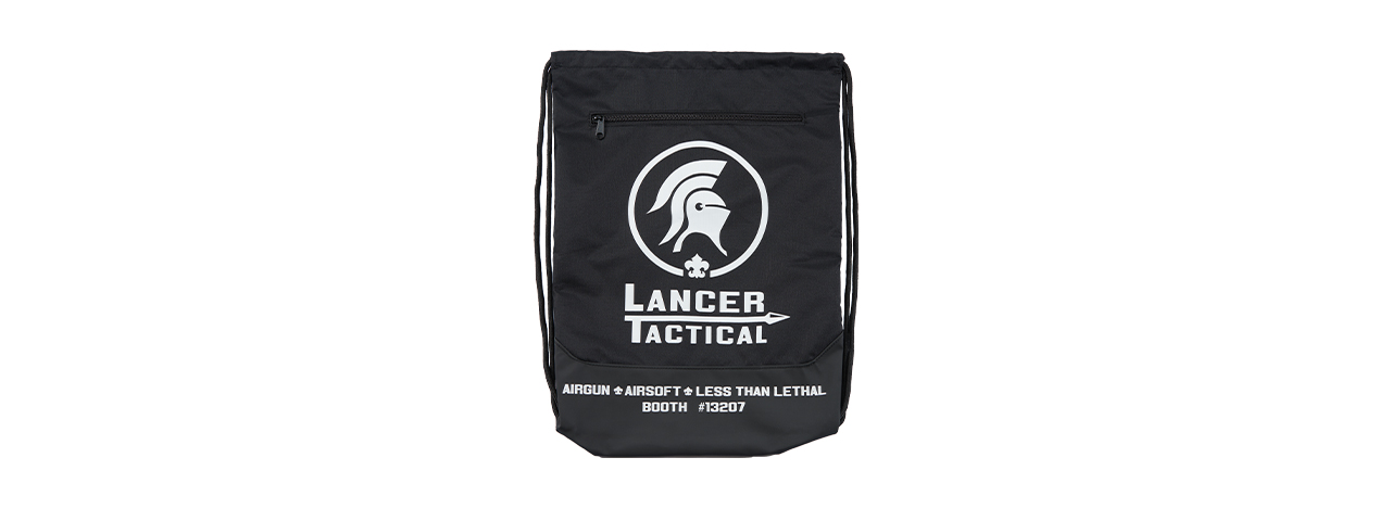 Lancer Tactical Drawstring Bag - (Black) - Click Image to Close