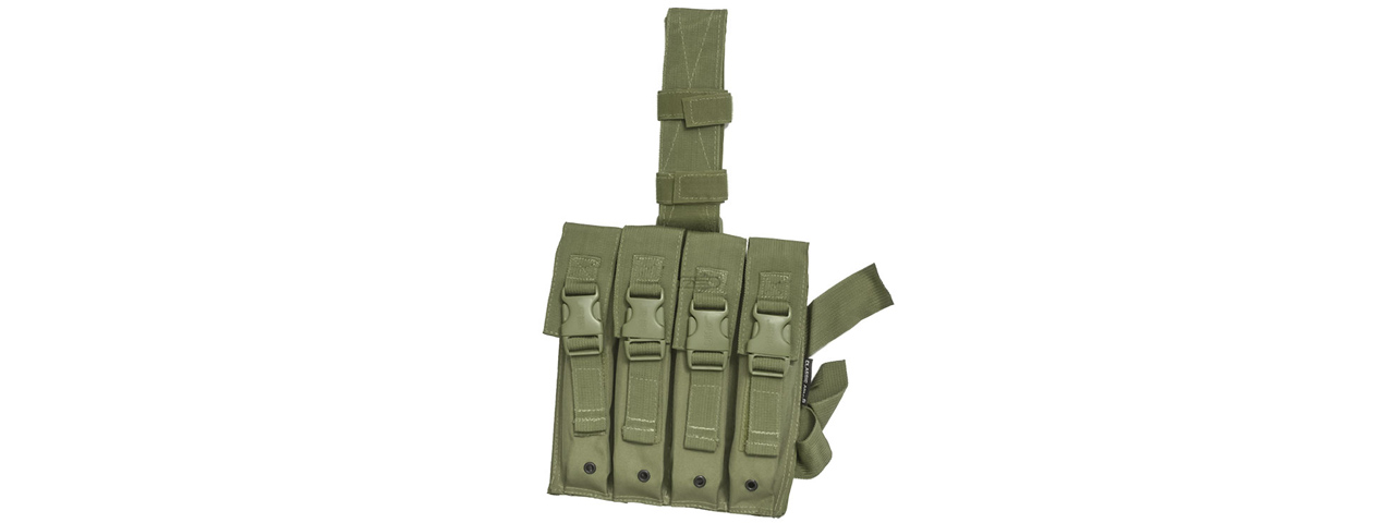 Classic Army Quad MP5 Thigh Magazine Rig - (OD Green) - Click Image to Close