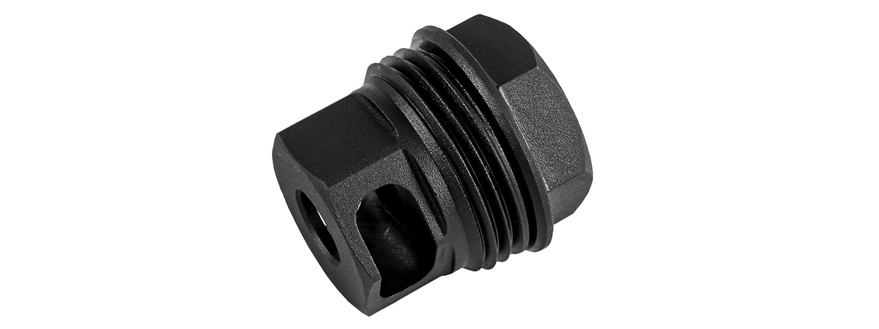 G&G S-Series Steel Flash Hider Type 7 14mm CCW - (Black) - Click Image to Close