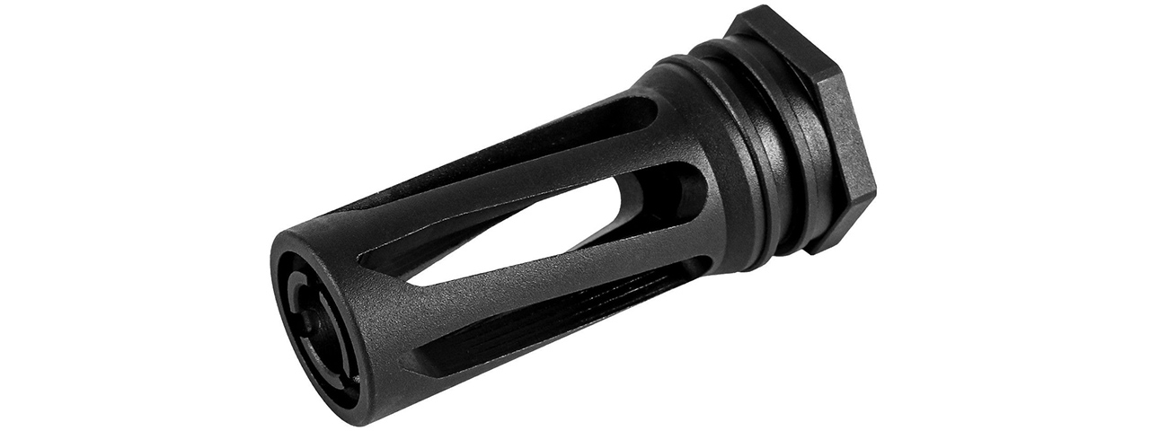 G&G S-Series Steel Flash Hider Type 11 14mm CCW - (Black) - Click Image to Close