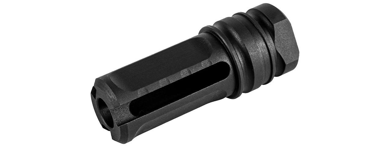 G&G S-Series Steel Flash Hider Type 12 14mm CCW - (Black) - Click Image to Close