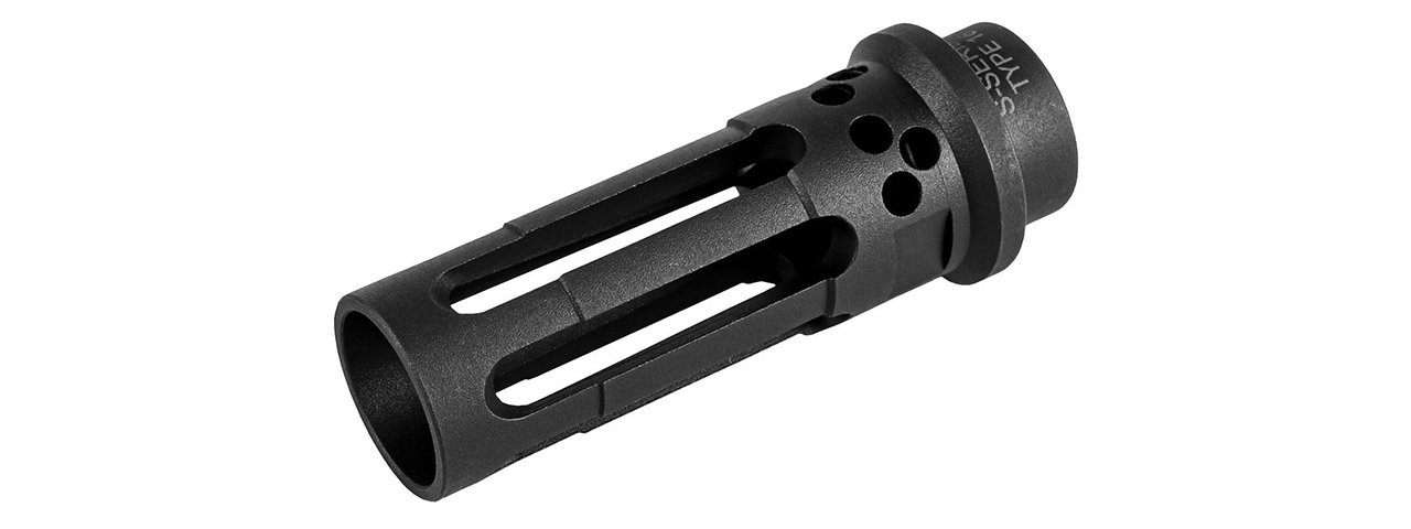 G&G S-Series Steel Flash Hider Type 16 14mm CCW - (Black) - Click Image to Close