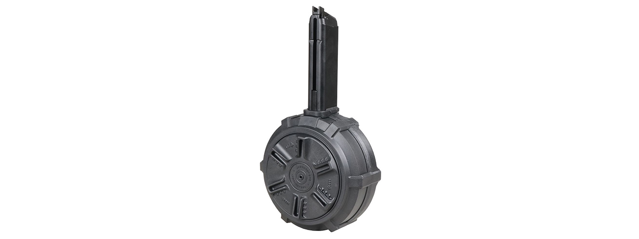 G&G 300rd Green Gas Drum Magazine for SMC 9 - (Black) - Click Image to Close