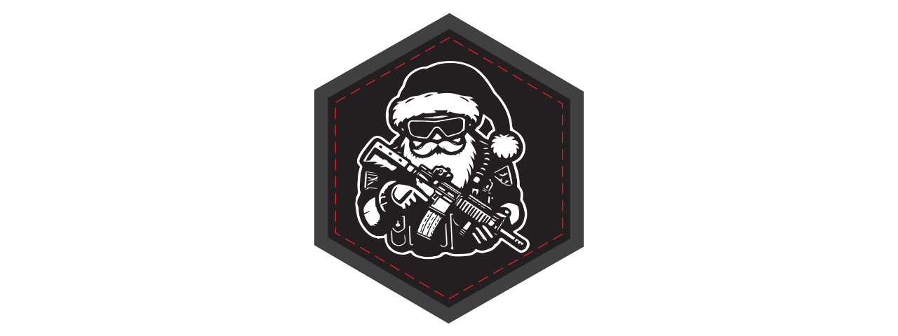 Armed Santa PVC Patch - Click Image to Close