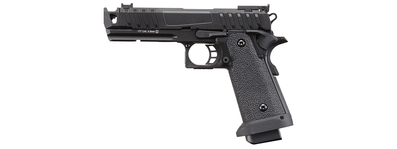 KLI TROIKA Blowback Air Pistol - (Black) - Click Image to Close