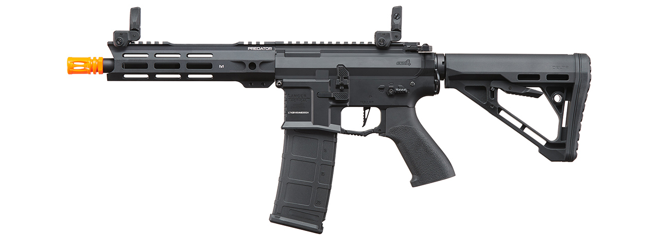 Lancer Tactical Gen 4 Predator 8" CQB AEG w/ Nebula II ETU (Black) - Click Image to Close