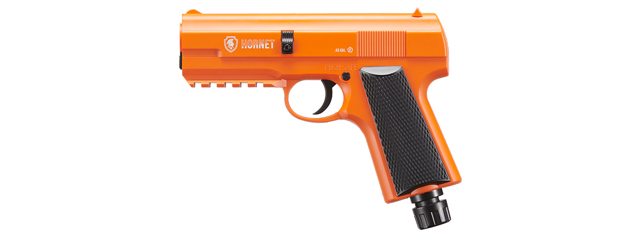 Lancer Defense Hornet .43 Cal CO2 Powered Less Lethal Defense Pistol *Pistol Only* (Color: Orange / Black) - Click Image to Close