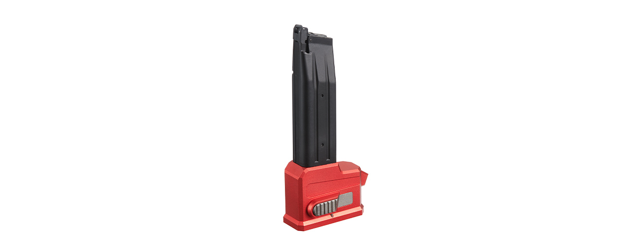 Lancer Tactical HPA AEG M4 Magazine Adaptor For TM HICAPA Airsoft Pistols - (Red) - Click Image to Close