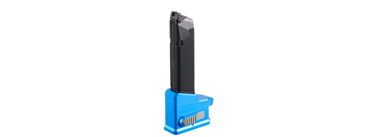 Lancer Tactical HPA AEG M4 Magazine Adaptor For AAP01 Airsoft Pistols - (Blue) - Click Image to Close