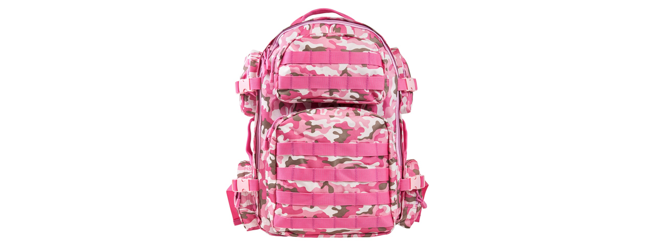 NcStar Tactical Combat Backpack - (Pink Camo) - Click Image to Close