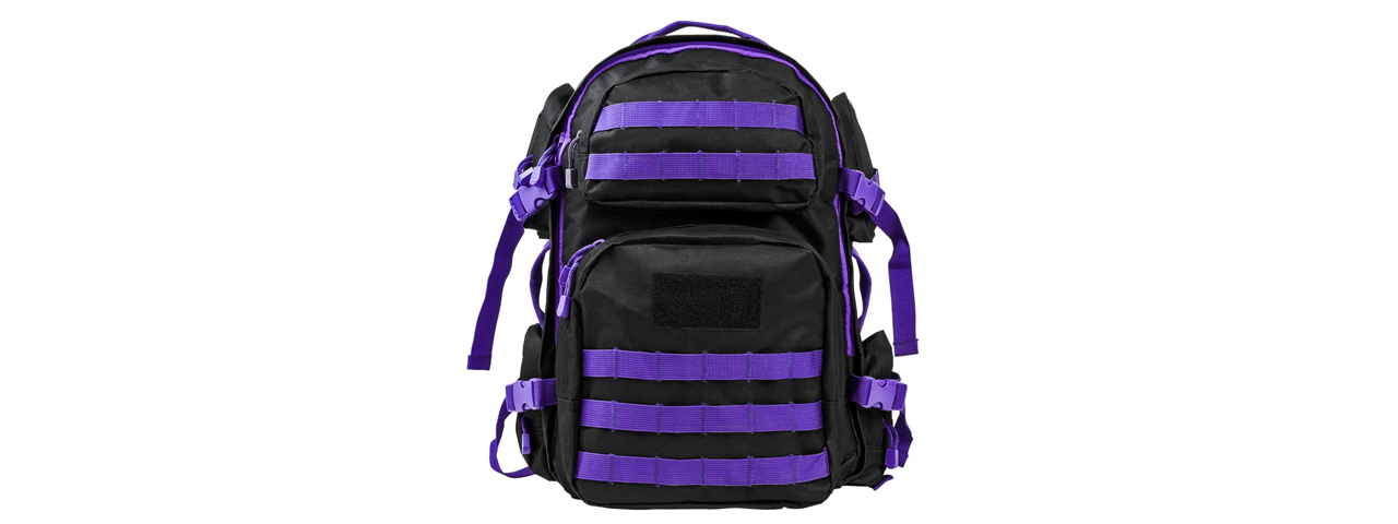 NcStar Tactical Combat Backpack - (Purple/Black Trim) - Click Image to Close