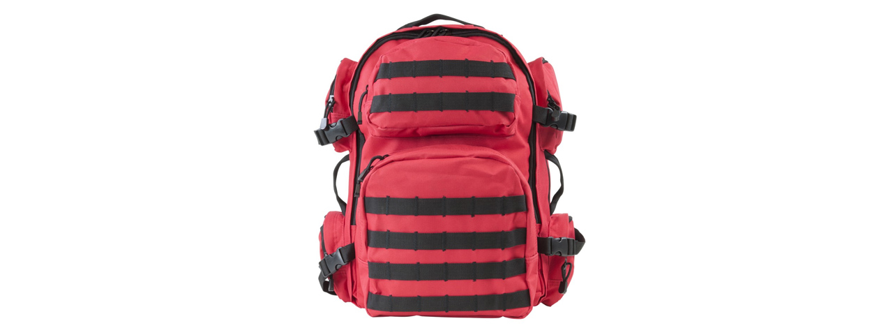 NcStar Tactical Combat Backpack - (Red/Black Trim) - Click Image to Close