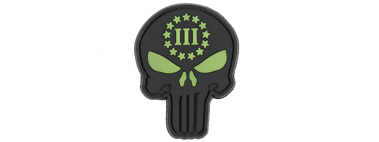 Three Percenter Glow Punisher PVC Patch - Click Image to Close